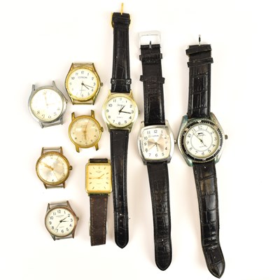 Lot 890 - Nine various gentlemen's wristwatches (9).
