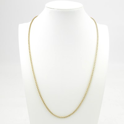 Lot 790 - A 9ct gold dainty link necklace with lobster...