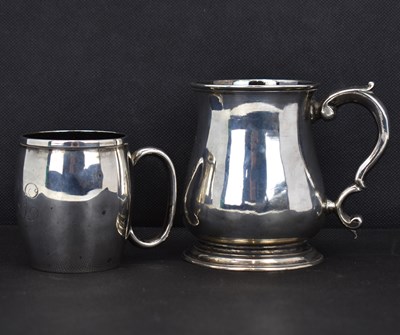 Lot 601 - A George III hallmarked silver baluster form...