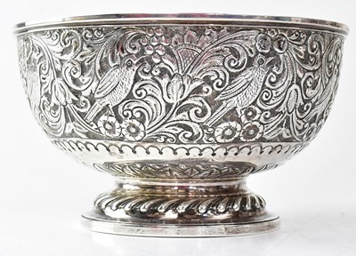 Lot 578 - A Victorian silver bowl with embossed...