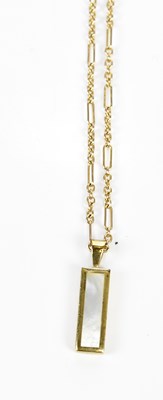 Lot 395 - A 9ct yellow gold double sided rectangular...