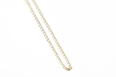 Lot 366 - A 9ct yellow gold curb link chain, length 40cm,...