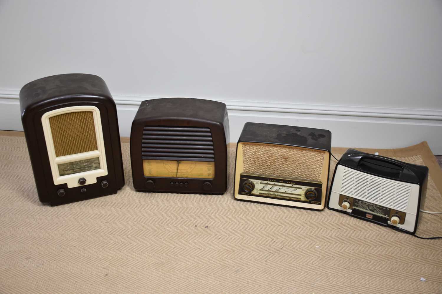 Lot 1273 - A group of four vintage bakelite radios...