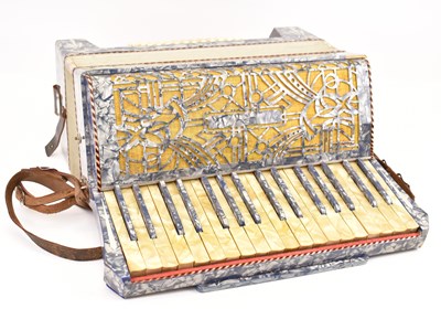 Lot 530 - PIETRO; a vintage accordion in hard carry case.