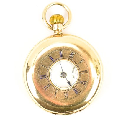 Lot 863 - WALTHAM, MASS; a demi-hunter gold plated...