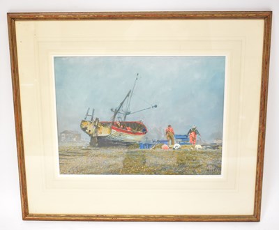 Lot 664 - MARGARET GLASS PS (born 1950); pastel,...