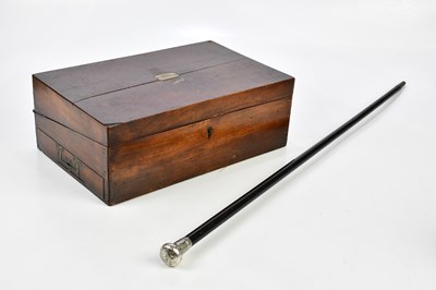 Lot 1290 - A 19th century mahogany writing slope,...