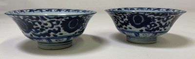 Lot 506 - A pair of 19th century Chinese blue and white...