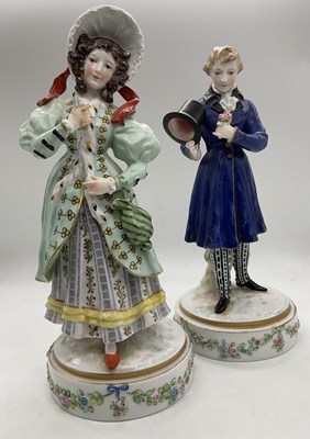 Lot 491 - KARL ENS; a porcelain figure of a young woman...