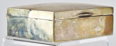 Lot 576 - A George V hallmarked silver cigarette box,...