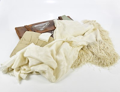 Lot 1398 - Two christening gowns, with mixed textiles and...