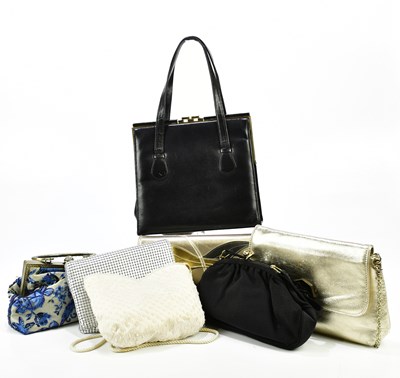 Lot 790 - PACO RABANNE; a vintage gold leather evening...