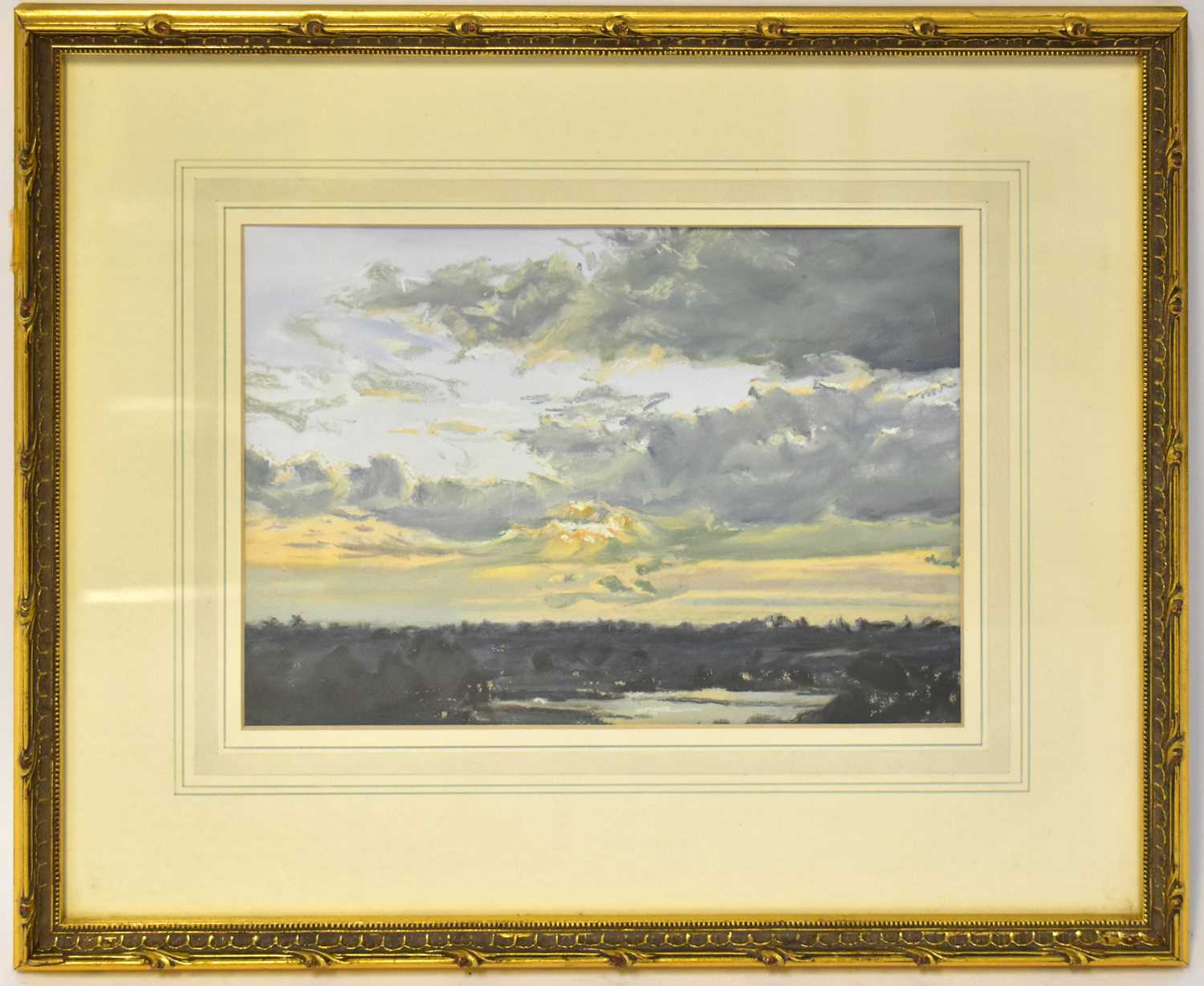 Lot 516 - MARGARET GLASS (born 1950); pastel, 'Nightfall,...