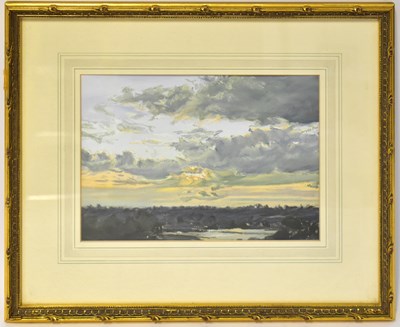 Lot 516 - MARGARET GLASS (born 1950); pastel, 'Nightfall,...