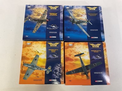 Lot 414 - CORGI AVIATION; four German Messerschmitt...