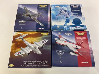 Lot 415 - CORGI AVIATION; four English fighter jets, two...