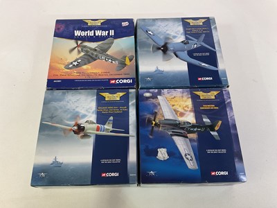 Lot 416 - CORGI AVIATION; four WWII aeroplanes,...