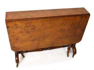 Lot 1585 - A Victorian walnut drop-leaf Sutherland table,...