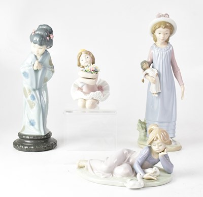 Lot 379 - LLADRÓ; four figures of girls comprising...