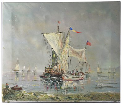 Lot 461 - AMBROSE (20th century); oil on canvas, French...