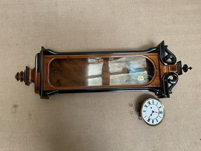 Lot 1518 - A late 19th century Vienna style wall clock,...