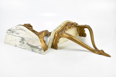 Lot 1310 - A pair of mid 20th century gesso and gilt wall...