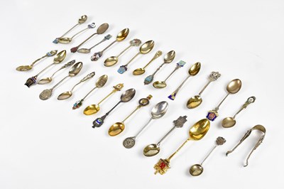 Lot 2354 - A collection of twenty-seven souvenir spoons,...