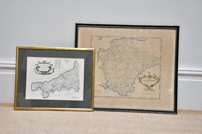 Lot 1585 - ROBERT MORDEN; two 18th century maps of...
