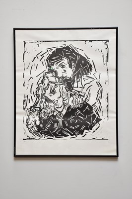 Lot 1685 - HEINRICH RICHTER-BERLIN; linocut, stylised...