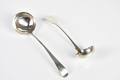 Lot 2338 - A George III hallmarked silver sauce ladle,...