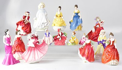 Lot 391 - ROYAL DOULTON; sixteen figures of ladies,...