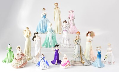 Lot 395 - Sixteen various figures of ladies, comprising...