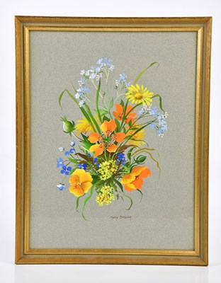 Lot 1621 - MARY BROWN; watercolour, still life study of...