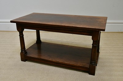 Lot 1125 - A reproduction oak coffee table, height 48cm,...