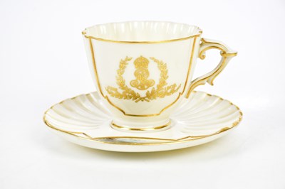 Lot 2752 - ROYAL WORCESTER; a teacup and saucer, the...