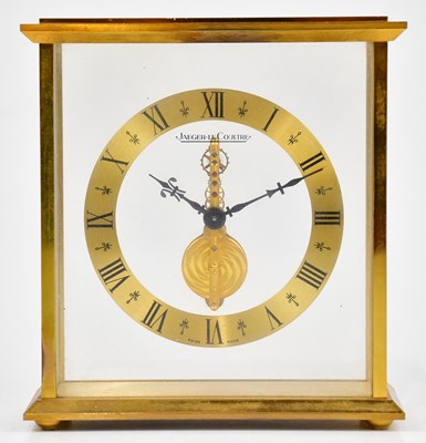 Lot 1502 - JAEGER-LECOULTRE; a gilt metal cased skeleton...