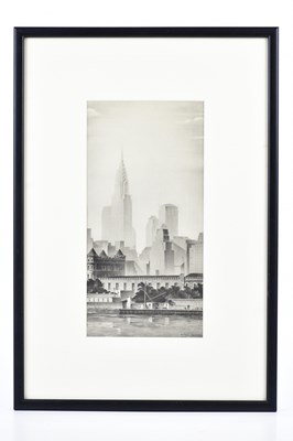 Lot 1587 - W K OLTAR-JEVSKY; lithograph, 'Welfare Island',...