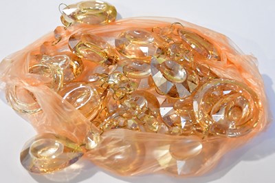 Lot 88 - A Murano-style twelve-branch peach glass...
