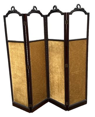 Lot 27 - A late 19th century mahogany framed four...