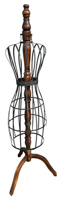 Lot 45 - A modern wrought iron framed mannequin, on...