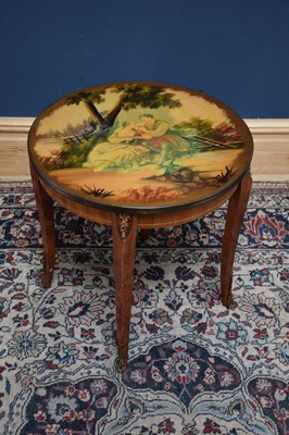 Lot 1122 - A reproduction French style coffee table of...