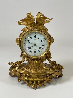 Lot 1363 - GUICHE; a 19th century French ormolu mantel...
