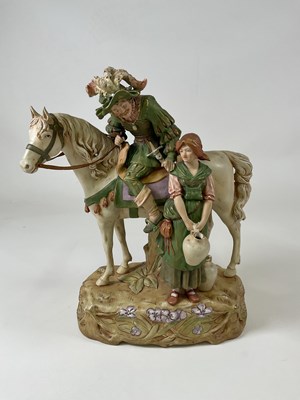 Lot 486 - ROYAL DUX; a large figure group of a soldier...