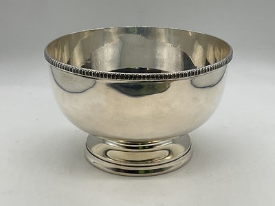 Lot 1051 - An Edwardian hallmarked silver pedestal bowl...