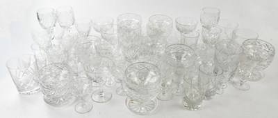 Lot 2640 - A large collection of assorted cut glasses,...