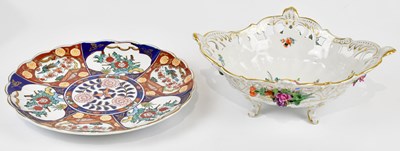 Lot 2812 - DRESDEN; a 20th century footed basket with...