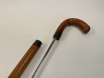 Lot 89 - A late Victorian sword stick with tapering...
