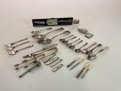 Lot 1014 - A collection of hallmarked silver, including...