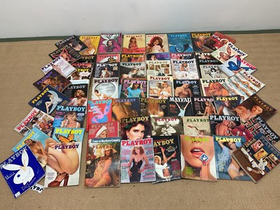 Lot 64 - A large quantity of vintage Playboy magazines...