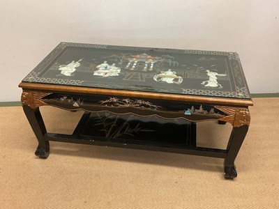 Lot 707 - A contemporary Chinese lacquered coffee table,...